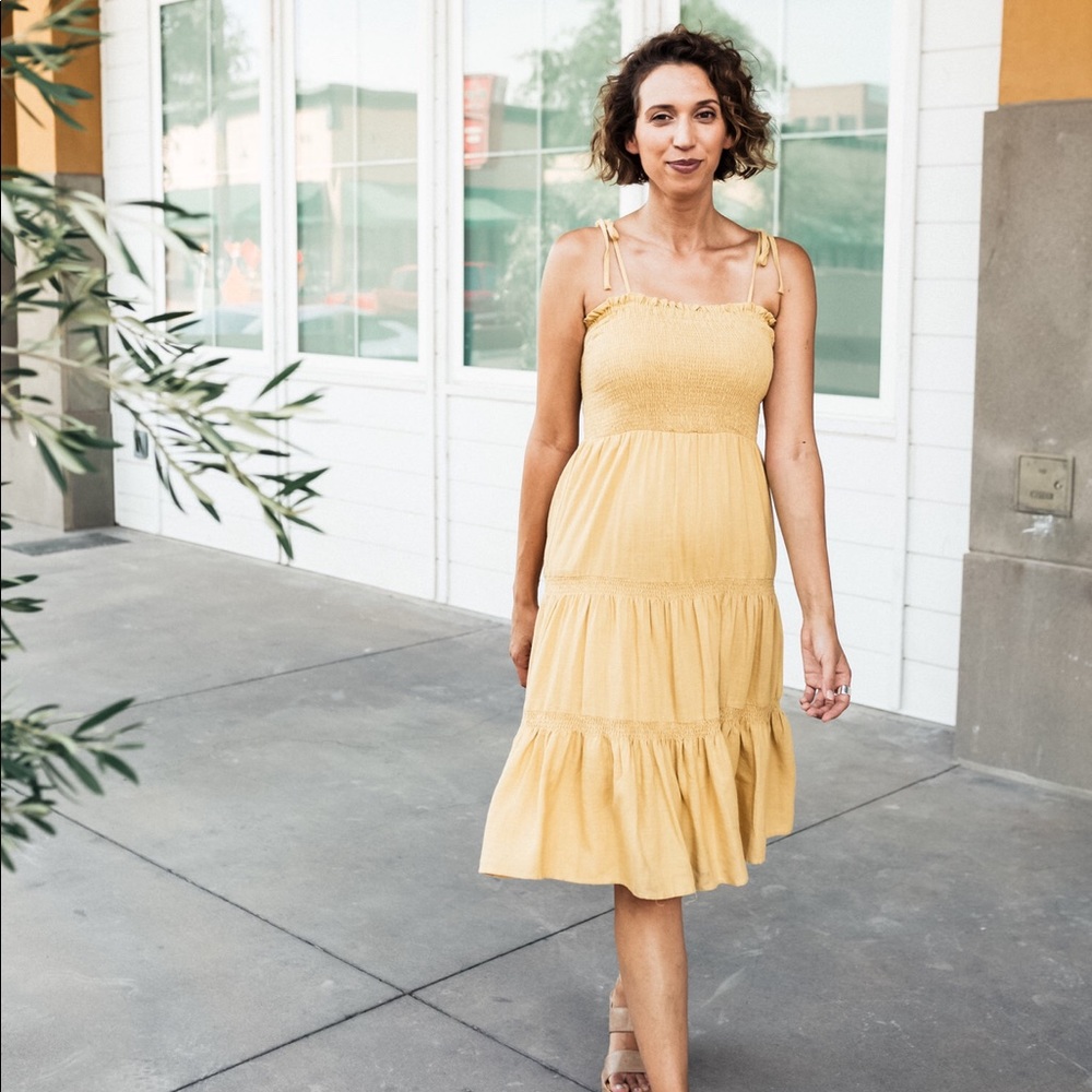First Monday Yellow Dress - Picture 2 of 2